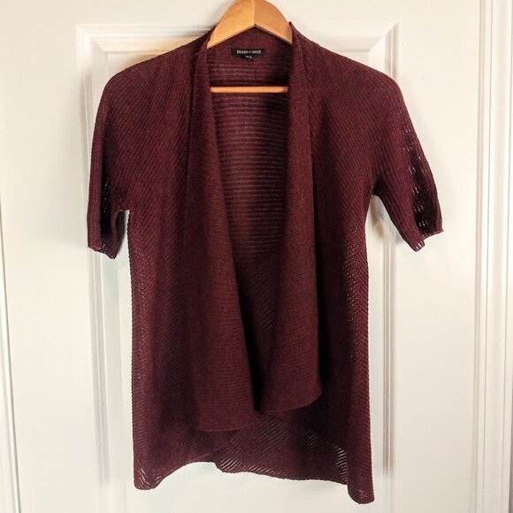 Eileen Fisher Short Sleeve Wool Cardigan - Picture 1 of 5
